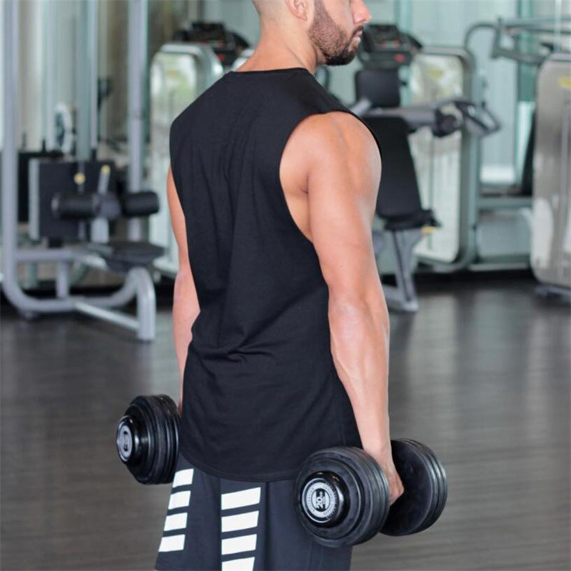 men's fitness sleeveless t-shirt