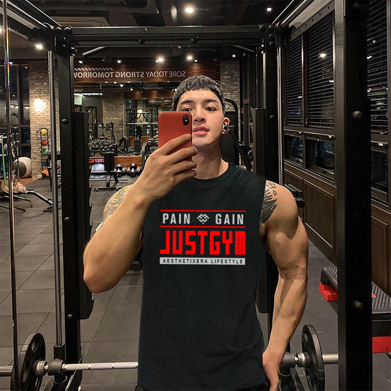 men's fitness sleeveless t-shirt