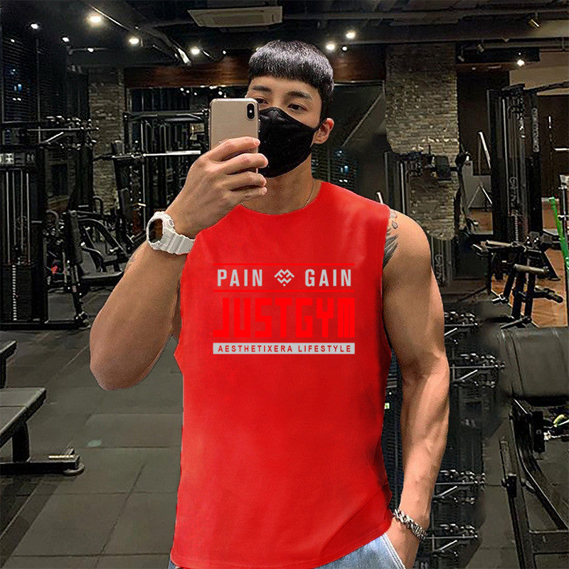 men's fitness sleeveless t-shirt